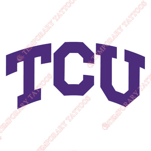TCU Horned Frogs Customize Temporary Tattoos Stickers NO.6426